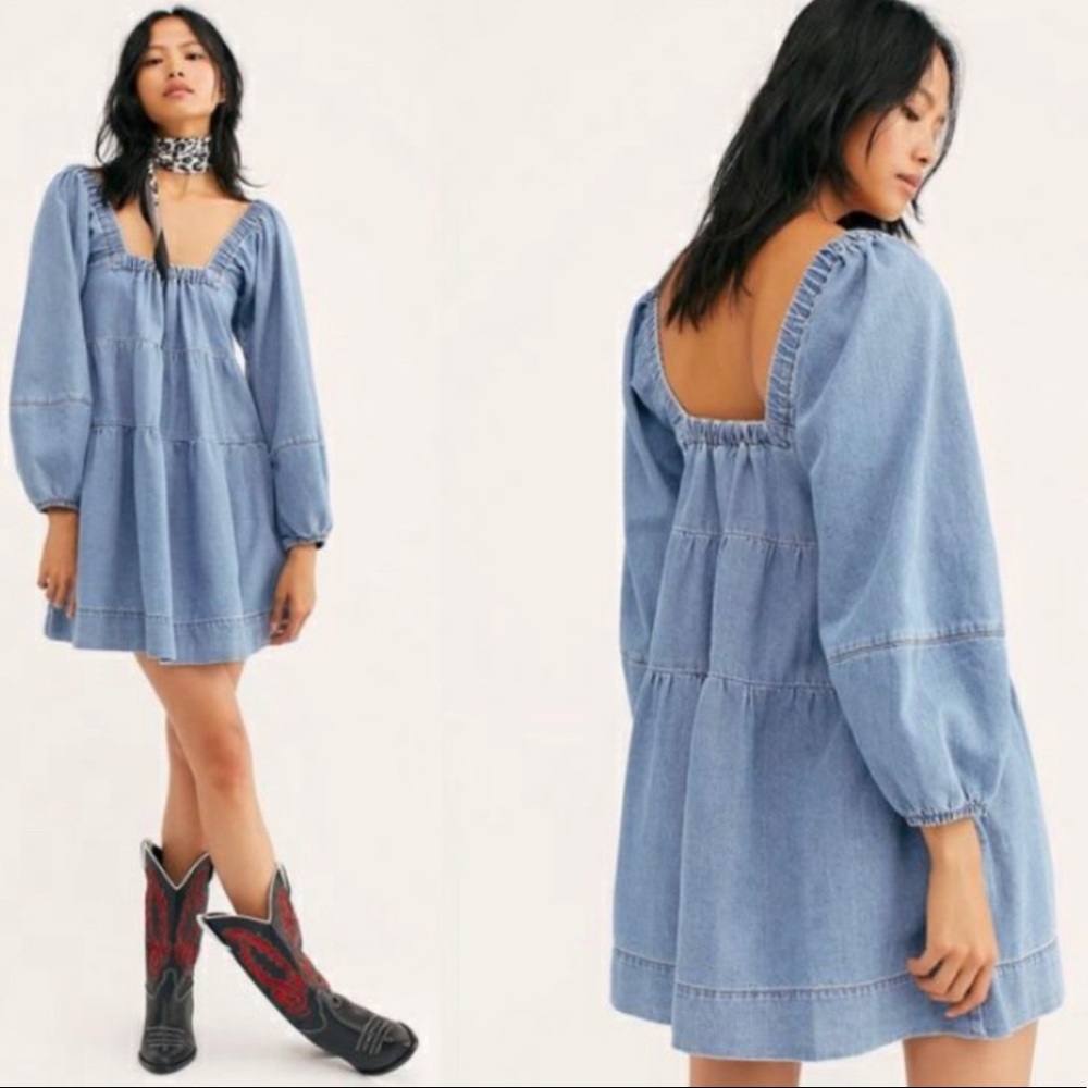 Free People Lou Jean Babydoll Dress